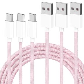 Car Carplay Cable Compatible for iPhone 16 Pro Max, 3 Pack 60W USB A to USB C Woven Cable Car Carplay Charging Cord for iPhone 16/16 Plus/16 Pro/16 Pro Max/15/15 Plus/15 Pro/15 Pro Max, 6FT Purple
