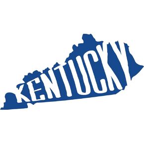 ND321B State Of Kentucky Block Decal Sticker | 5.5-Inches By 2.9-Inches | Premium Quality Blue Vinyl