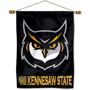 College Flags & Banners Co. Kennesaw State Owls Banner with Hanging Pole