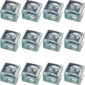 ZCZQC 12pcs M6 Cage Nuts Carbon Steel 10-32 U-Shaped Slide-on Cage Nut