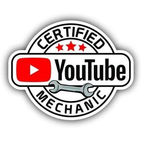 3 pcs Certified YouTube Mechanic - Funny Hard Hat Stickers, Tool Box Stickers - USA Union | 100% Vinyl