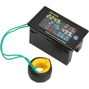 AC Meter, AC Current Voltage Amperage Power Energy Panel Meter LCD Digital Display Ammeter Voltmeter Multimeter Electric (AC40?300V 0.00-110.0A)