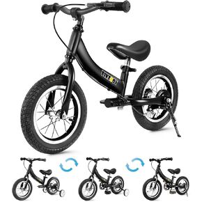 Balance Bike 2 in 1 ، الاستخدام المزدوج لدراجة توازن بين الأطفال ودراجة طفل صغير ، لمدة 2 3 4 5 6 7 7 سنوات -12 14 16 بوصة مع نظرية التدريب ، الفرامل ، دواسة