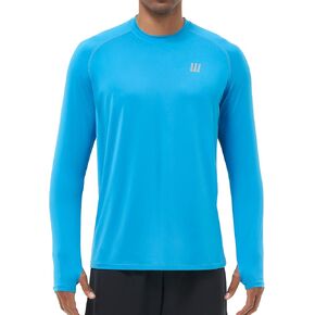 UUMIAER Mens Long Sleeve Shirts UPF 50+ Rash Guard Shirts Sun Protection Shirts for Running Hiking Athletic