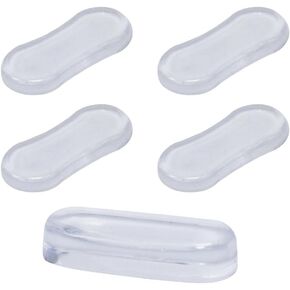 DOITOOL 5PCS Toilet Seat Bumper Silicone Noise Dampening Bumpers Universal Toilet Bumper Replacement Cushioning Pads Gasket for Bathroom Home Hotel Supplies Transparent