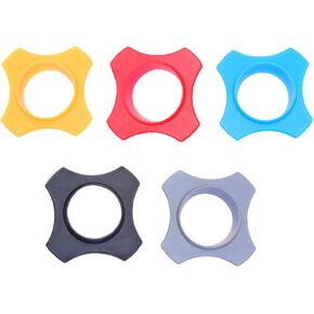 SUPVOX Microphone Ring Anti-rolling Mic Protection Silicone Ring Stand Replacement for KTV Device Replacement 5pcs (Orange Blue Black Gray and Red one for Each)