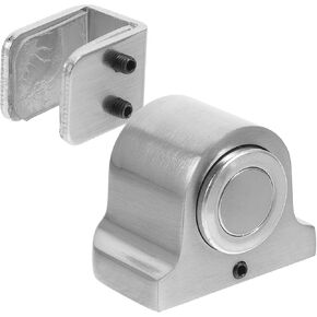 DOITOOL Magnetic Door Stop: 1 Set Magnetic Glass Door Stopper Floor Mount Door Stopper Glass Shower Door Stop Push Release Magnetic Door Catch Magnetic Door Stopper for 3-15mm Glass Door