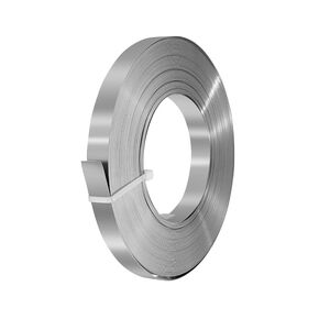Metal Banding Strap, 304 Stainless Steel Strapping Band Coil, Banding Strapping Roll 1/2 in Width 95 ft Length, 0.02 inch Thickness, Rounded and Smooth Band Edges