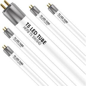 F8T5/CW T5 5W 12 inch 840 Cool White Equivalent 8W F8T5 Fluorescent LED Replacement, 4000K 685lm G5 Mini Bi-Pin Base Plug & Play Undercounter Fuorescent Bulbs, Pack of 5