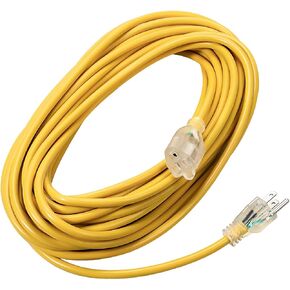 50ft 101678 Extension Cord for ProTeam Backpack Vacuum - Pro Team Vacuum Cleaner Parts Replacement - Heavy-Duty 16 Gauge Extension Power Cord for ProTeam Vacuum - Yellow