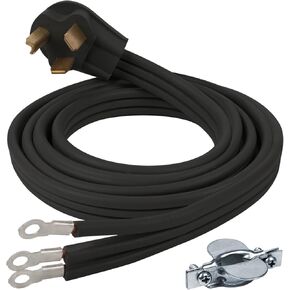 3 Prong Dryer Cord, 10 Ft 10/3 SRDT, 30 Amp Appliance Extension Power Cord, NEMA 10-30, Black