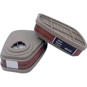 6001 Filter Cartridges for Respirator, Dust-Proof, Organic Vapor, Pollen and Chemical Cartridges, Compatible with 6200, 6800, 7502, FF402 Respirator