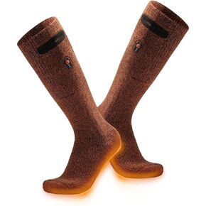 ORORO [Upgraded] Heated Socks for Men Women, Rechargeable Electric Socks for Cold Feet (Charger Not Included)