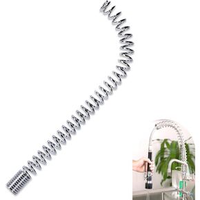 000888-45 Pre-Rinse Top Spring Replacement for T&S Brass Pre-Rinse Top Flushers, B-0044-H Pre-Rinse Hose - Pre-Rinse Faucet Spring, Pre-Rinse Hose Spring, Chrome Plated Steel, 21.3 Inch
