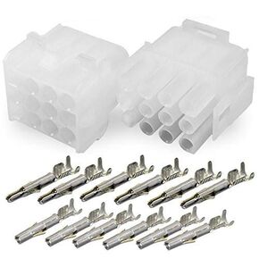 Molex - 20A Connector w/14-20 AWG, Wire Connector - 2.13mm D, Latch Lock, MLX (12 Pin)