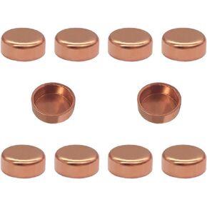 Joywayus 10PCS 3/4" ID Copper Sweat Plug End Cap Socket Pipe Fitting Pressure Plumbing Solder Connection