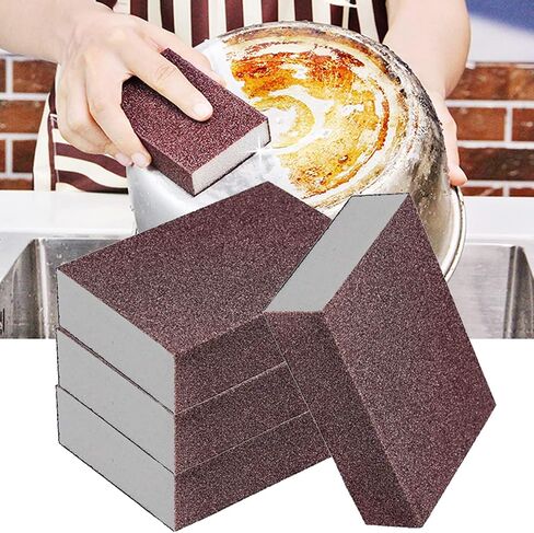 Nano Carborundum Sponge ، Emery Sponge Brush Eraser Scrub ، Carborundum Cleaning Sponge Brush ، Nano Emery Sponges ، Coaning Tools Cotton لتنظيف المطبخ (4 أجزاء) in Saudi Arabia