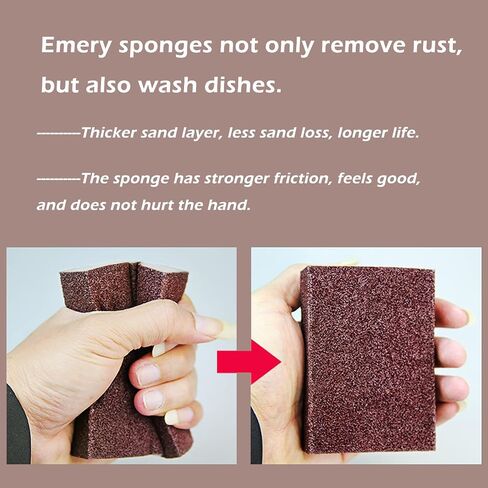 Nano Carborundum Sponge ، Emery Sponge Brush Eraser Scrub ، Carborundum Cleaning Sponge Brush ، Nano Emery Sponges ، Coaning Tools Cotton لتنظيف المطبخ (4 أجزاء) in Saudi Arabia