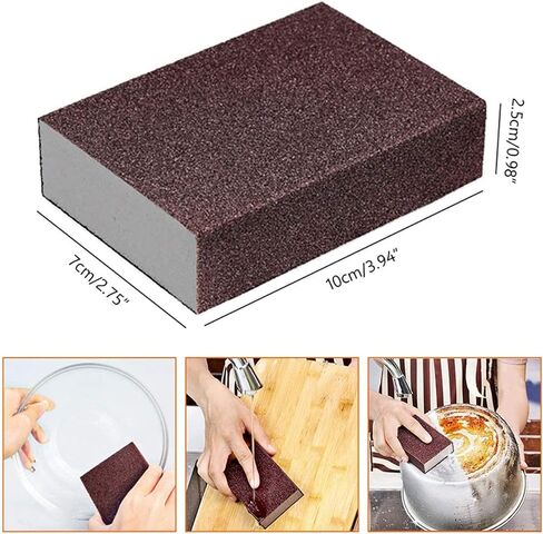 Nano Carborundum Sponge ، Emery Sponge Brush Eraser Scrub ، Carborundum Cleaning Sponge Brush ، Nano Emery Sponges ، Coaning Tools Cotton لتنظيف المطبخ (4 أجزاء) in Saudi Arabia