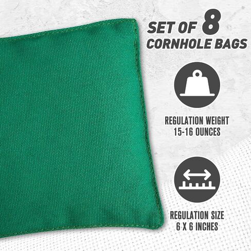 Cornhole Bags Set of 8 Regulation Corn Hole Bean Bags for Cornhole Game, Professional Weather Resistant Corn Hole Bags with Tote Bag in Saudi Arabia