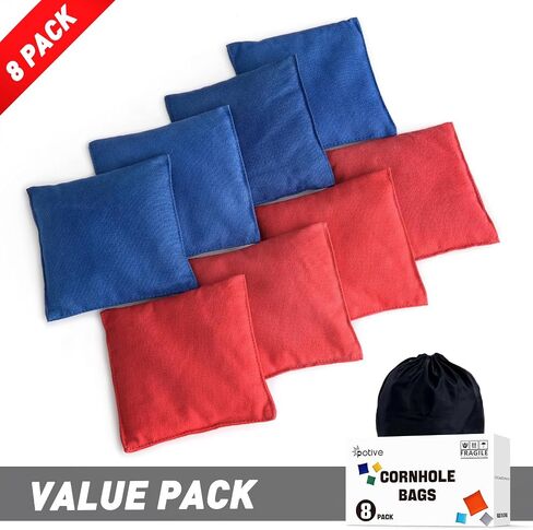 Cornhole Bags Set of 8 Regulation Corn Hole Bean Bags for Cornhole Game, Professional Weather Resistant Corn Hole Bags with Tote Bag in Saudi Arabia