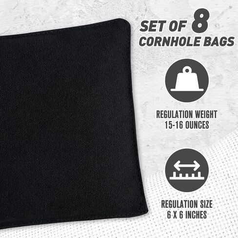 Cornhole Bags Set of 8 Regulation Corn Hole Bean Bags for Cornhole Game, Professional Weather Resistant Corn Hole Bags with Tote Bag in Saudi Arabia