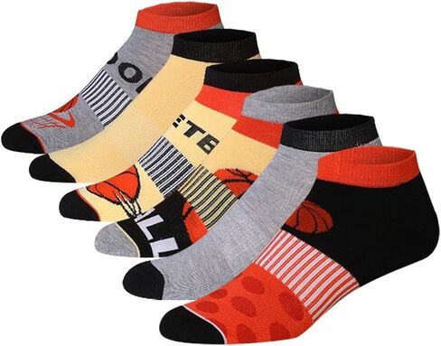 JAMES FIALLO Men's 6-Pair Value Pack Athletic Performance Cushioned Low Cut Sport Socks in Saudi Arabia
