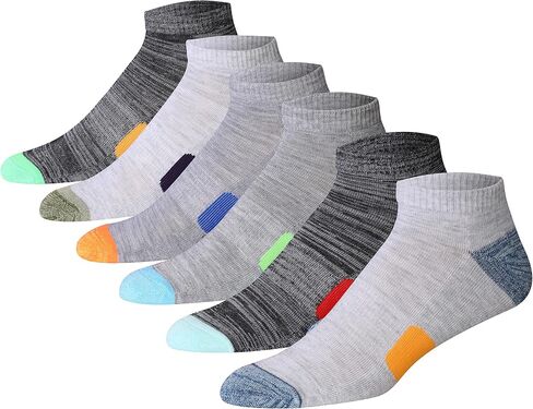 JAMES FIALLO Men's 6-Pair Value Pack Athletic Performance Cushioned Low Cut Sport Socks in Saudi Arabia