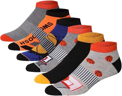 JAMES FIALLO Men's 6-Pair Value Pack Athletic Performance Cushioned Low Cut Sport Socks in Saudi Arabia