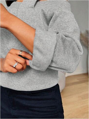 Women's Oversized Cold Shoulder Sweatshirts Long Sleeve Basic Pullovers Casual Tops in Saudi Arabia