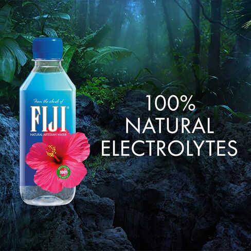 FIJI Natural Artesian Bottled Water 330mL / 11.15 Fl Ounce (Pack of 24) - 100% Natural Electrolytes - NEW in Saudi Arabia