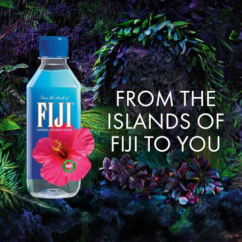 FIJI Natural Artesian Bottled Water 330mL / 11.15 Fl Ounce (Pack of 24) - 100% Natural Electrolytes - NEW in Saudi Arabia