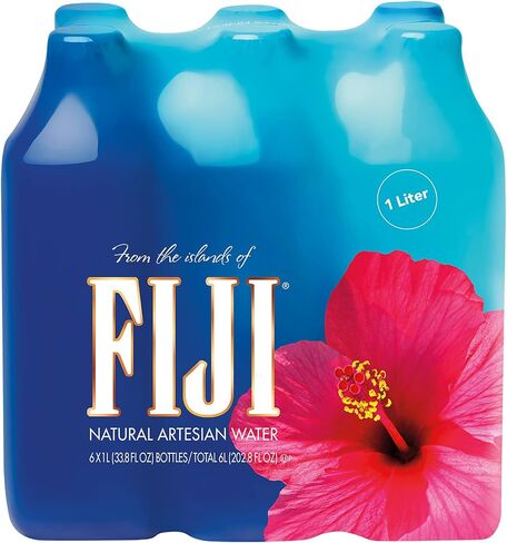 Fiji Natural Artesian Water 1 Liter / 33.8 Fl Oonce (حزمة 6) in Saudi Arabia