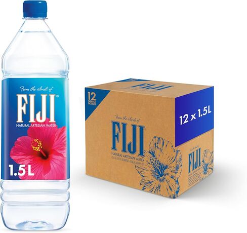 Fiji Natural Artesian Water 1.5 Liters / 50.7 FL Ounce (حزمة 12) - 100 ٪ شوارد طبيعية in Saudi Arabia