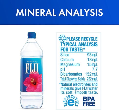 Fiji Natural Artesian Water 1.5 Liters / 50.7 FL Ounce (حزمة 12) - 100 ٪ شوارد طبيعية in Saudi Arabia