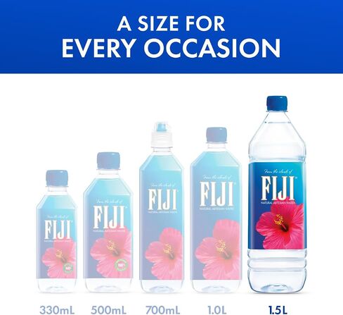 Fiji Natural Artesian Water 1.5 Liters / 50.7 FL Ounce (حزمة 12) - 100 ٪ شوارد طبيعية in Saudi Arabia