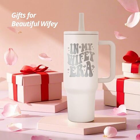 Bridal Shower Gifts for Bride In My Wifey Era 40oz Tumbler with Lids Straws Bride Wifey Cup Bride Gifts Bachelorette Gifts for Bride to Be Wedding Gifts for Bride Engagement Gifts for Her in Saudi Arabia