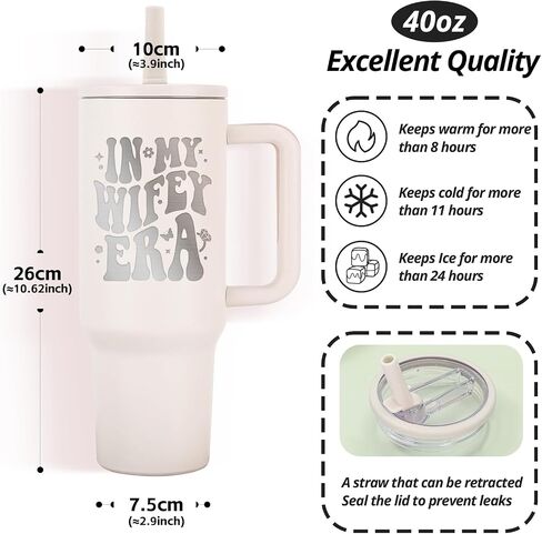 Bridal Shower Gifts for Bride In My Wifey Era 40oz Tumbler with Lids Straws Bride Wifey Cup Bride Gifts Bachelorette Gifts for Bride to Be Wedding Gifts for Bride Engagement Gifts for Her in Saudi Arabia