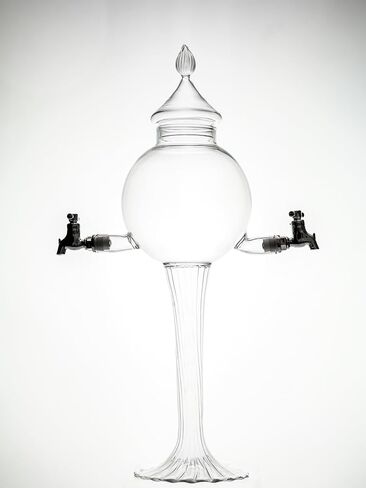 Absinthe Fountain Set - Glass Pearl Bubble Fountain Absinthe Set with 2 Spouts, Absinthe Dripper Set, Complete with 2 Reservoir Pontarlier Absinthe Glasses and Absinthe Spoons. in Saudi Arabia