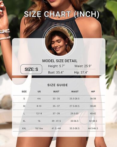 Womens Swim Dress One Piece - Swimsuit with Skirt Tummy Control Bathing Suit High Neck Mesh Swimwear 2025 in Kuwait