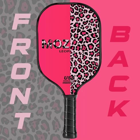 Pickleball Paddle ، T700 سطح ألياف الكربون الخام ، قلب البولي بروبيلين بيل بروبيلين 16 ، مصممة لدوران في نهاية المطاف والاتساق ، مجداف لطيف للمخلل للنساء والرجال (الوردي) in Saudi Arabia