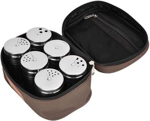 Mumusuki 6 حزمة محكم التوابل جرة مجموعة من الفولاذ المقاوم للصدأ الفلفل الملح المطبخ المطبخ in Kuwait