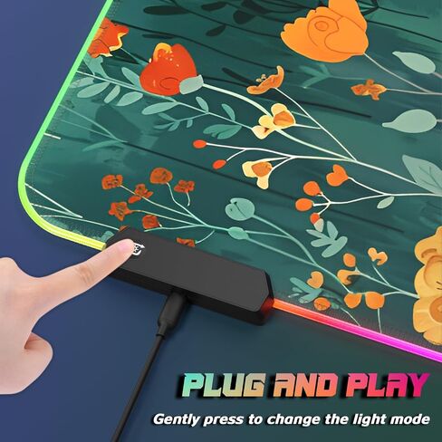لوحة ماوس ألعاب ITNRSIIET RGB، لوحة ماوس ألعاب كبيرة ممتدة للمكتب الكامل مقاس XL، 12 وضعًا للضوء، سميكة للغاية، حصيرة مكتب LED كبيرة للوحة المفاتيح والكمبيوتر الرجالي Gamer Esport Pros، 32 بوصة × 12 بوصة، جبل ساكورا الياباني in Kuwait