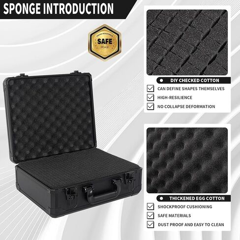 22 Inch Carrying Case, Ideal for Storing Wireless Microphone Systems and Transporting Camera Equipment, Case with Customizable Pre-Diced Foam Interior, Aluminum Alloy Sturdy Build in Kuwait