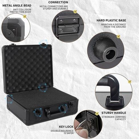 22 Inch Carrying Case, Ideal for Storing Wireless Microphone Systems and Transporting Camera Equipment, Case with Customizable Pre-Diced Foam Interior, Aluminum Alloy Sturdy Build in Kuwait