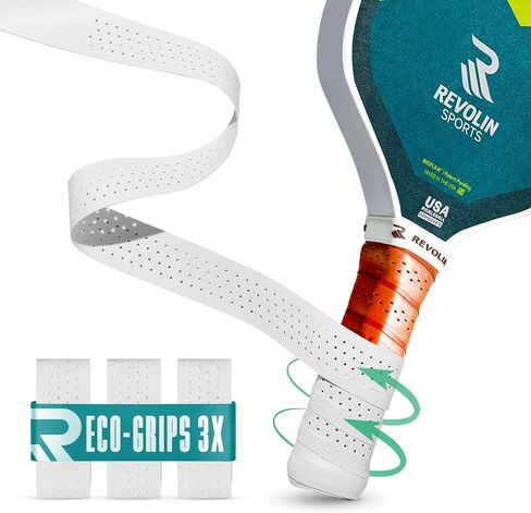 | Ecogrips Pickleball Paddle Overgrips | الرطوبة المقاومة للمخللة مضرب الشريط قبضة GRIP | شريط قبضة المخلل | Hi-Tac | قبضة عدم الانزلاق | امتصاص العرق العالي | أبيض in Saudi Arabia
