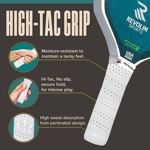 | Ecogrips Pickleball Paddle Overgrips | الرطوبة المقاومة للمخللة مضرب الشريط قبضة GRIP | شريط قبضة المخلل | Hi-Tac | قبضة عدم الانزلاق | امتصاص العرق العالي | أبيض in Saudi Arabia