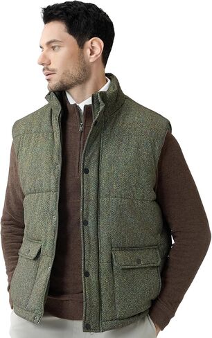 Puffer Vest for Men Light Padded Sleeveless Jacket with Pockets Mock Neck Windproof Winter Outerwear in Saudi Arabia