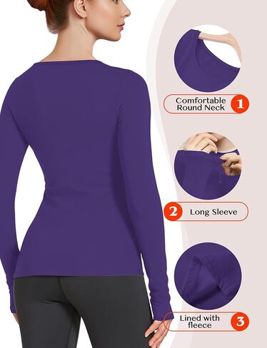 ملابس داخلية نسائية حرارية بأكمام طويلة وخفيفة الوزن وضغط أساسي، ملابس نسائية، ملابس شتوية مريحة للغاية، بيضاء in Kuwait