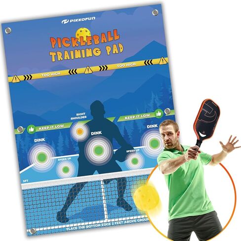 PIKKOFUN Dink Master Pickleball Practice Board, Reusable Pickleball Wall Trainer, Pickleball Practice Rebounder Pad, Pickleball Training Aid for Indoor and Outdoor in Saudi Arabia